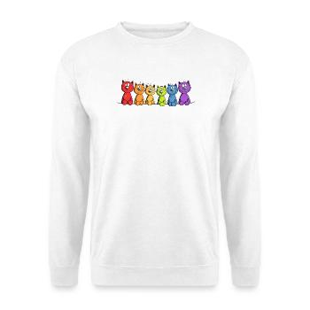 Cats, Family, Cat Lover, Cat, Rainbow - Unisex Sweatshirt - white - Front