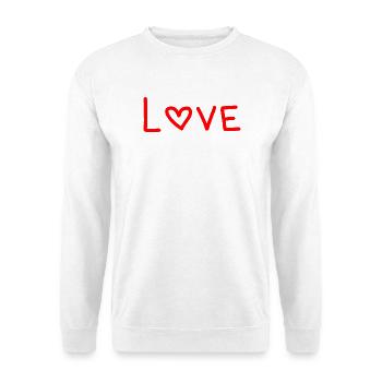 HERZ. WEIHNACHTEN. PAAR. VALENTINSTAG. GERADE VERHEIRATET. - Unisex Pullover - Weiß - Vorne
