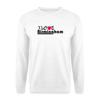 Liebe Birmingham Heart Grafikdesign - Unisex Pullover - Weiß - Vorne