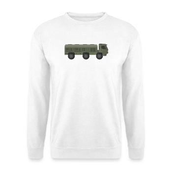 Military truck - Unisex Sweatshirt - white - Front