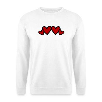Coeurs Symbole Amour - Sweat-shirt Unisexe - blanc - Devant