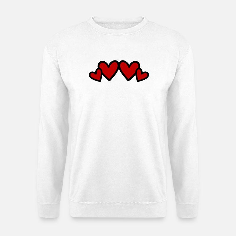 Herzen Symbol Liebe - Unisex Pullover - Weiß