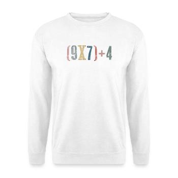 67 - Soixante-sept Numéro 67 Mème Six Sept Math Int - Sweat-shirt Unisexe - blanc - Devant