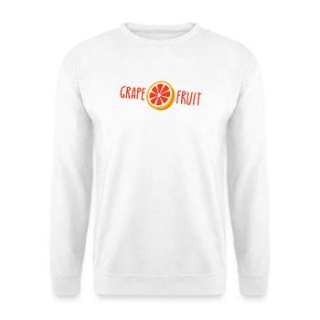Grapefruit-Zitrusscheibe, lustiges Zitrus-Wortspiel-Design - Unisex Pullover - Weiß - Vorne - Alina (178cm) & Michal (187cm)