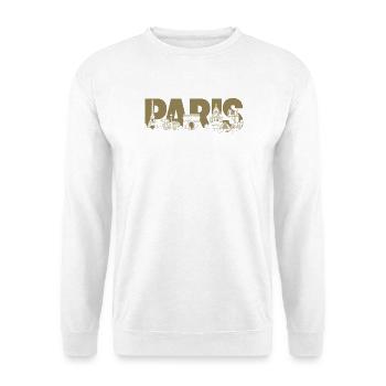Paris France Tour Eiffel Arc de Triomphe - Sweat-shirt Unisexe - blanc - Devant