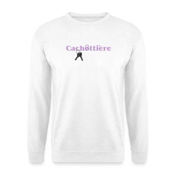 Cachottière Clés et Mystère - Sweat-shirt Unisexe - blanc - Devant