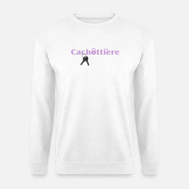 Cachottière Clés et Mystère - Sweat-shirt Unisexe - blanc