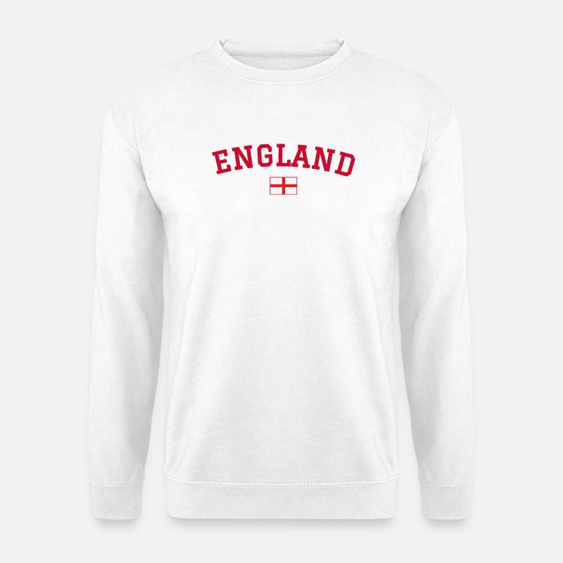 England Flag Design Red - Unisex Sweatshirt - white