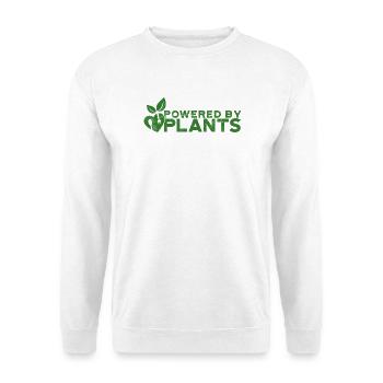 Powered by Plants Emblem Tee - Unisex Sweatshirt - white - Front