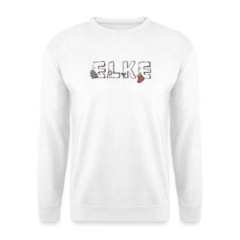 Elke Weihnachtszauber  - Unisex Pullover - Weiß - Vorne - Alina (178cm) & Michal (187cm)