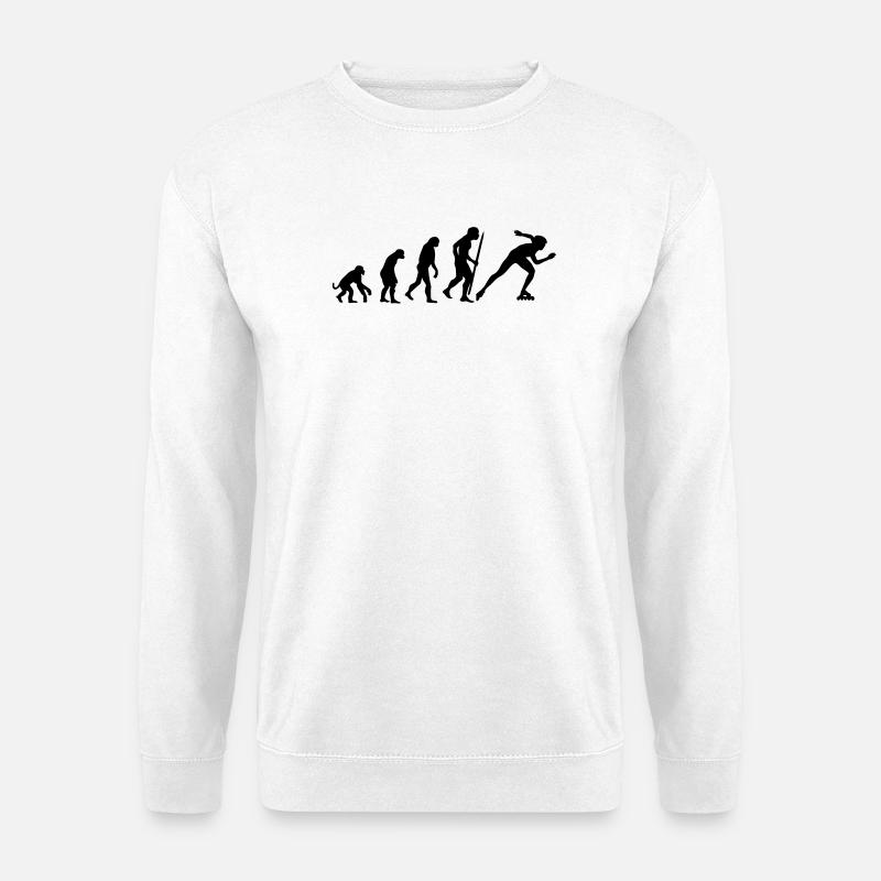 Évolution de la ligne de patinage de vitesse - Sweat-shirt Unisexe - blanc