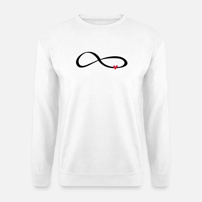 Unendlichkeits Zeichen Symbol Geschenk Liebe - Unisex Pullover - Weiß