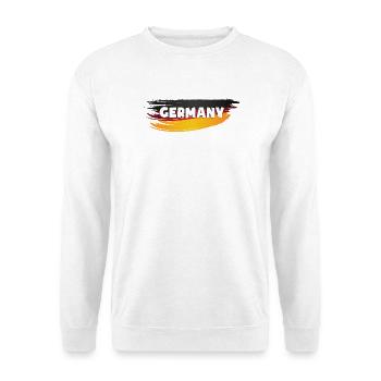 Germany Pinselstrich Flagge Fahne Heimatliebe - Unisex Pullover - Weiß - Vorne