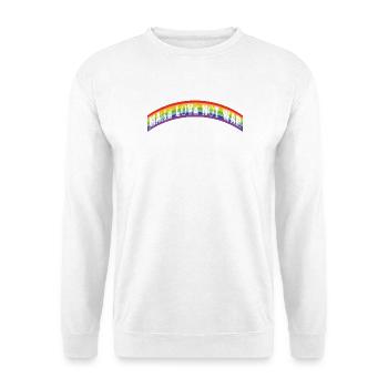 make love not war | rainbow flag - Unisex Pullover - Weiß - Vorne