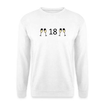 18th birthday 18 years of age - Unisex Sweatshirt - white - Front