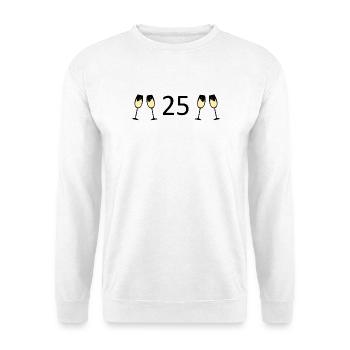25e anniversaire 25e anniversaire 25 ans Numéro 25 - Sweat-shirt Unisexe - blanc - Devant