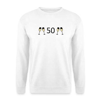 50th Birthday 50 Years Anniversary 50 Number 50 Black - Unisex Sweatshirt - white - Front
