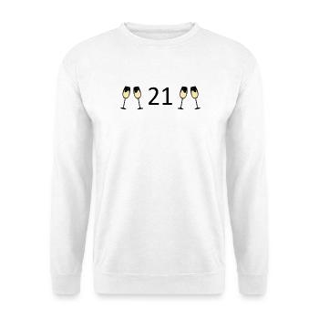21.Geburtstag 21 Jahre Jubiläum 21 Jahre Zahl 21 - Unisex Pullover - Weiß - Vorne
