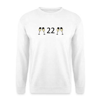 22.Geburtstag 22 Jahre Jubiläum 22 Jahre Zahl 22 - Unisex Pullover - Weiß - Vorne