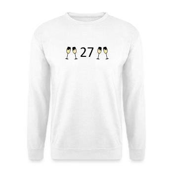 27.Geburtstag 27 Jahre Jubiläum 27 Jahre Zahl 27 - Unisex Pullover - Weiß - Vorne