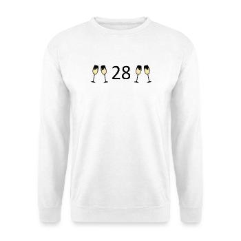28th Birthday 28 Years Anniversary 28 Years Number 28 - Unisex Sweatshirt - white - Front