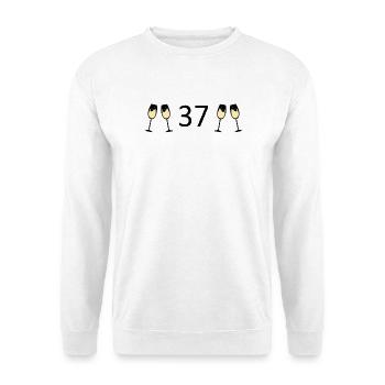 37e anniversaire 37 ans anniversaire 37 ans numéro 37 - Sweat-shirt Unisexe - blanc - Devant