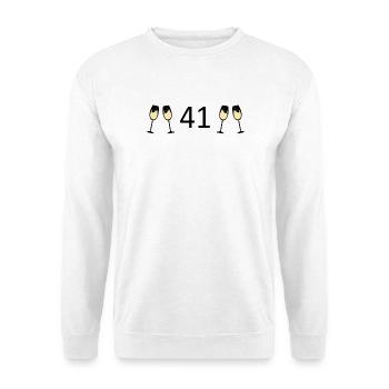 41.Geburtstag 41 Jahre Jubiläum 41 Jahre Zahl 41 - Unisex Pullover - Weiß - Vorne