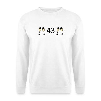 43rd Birthday 43 Years Anniversary 43 Years Number 43 - Unisex Sweatshirt - white - Front