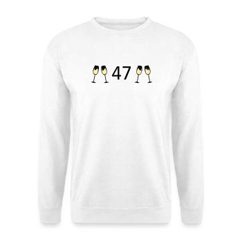 47.Geburtstag 47 Jahre Jubiläum 47 Jahre Zahl 47 - Unisex Pullover - Weiß - Vorne