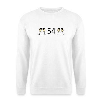 54th Birthday 54 Years Anniversary 54 Number 54 - Unisex Sweatshirt - white - Front