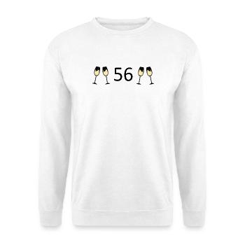 56.Geburtstag 56 Jahre Jubiläum 56 Zahl 56 - Unisex Pullover - Weiß - Vorne