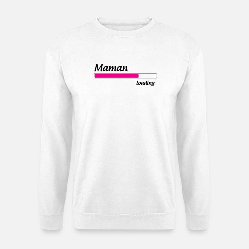 Mom loading... Please Wait - Mother-to-be - Unisex Sweatshirt - white