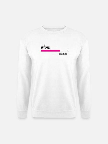 Mama lädt... Bitte warten - Werdende Mutter - Unisex Pullover - Weiß