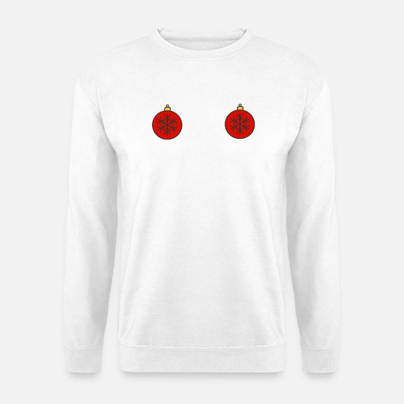 Weihnachtskugeln - Unisex Pullover - Weiß