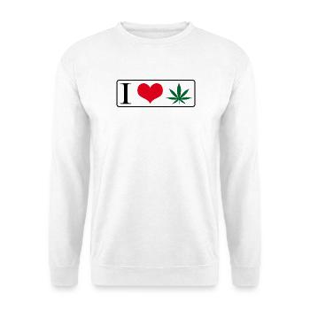I love Weed - Unisex Sweatshirt - white - Front