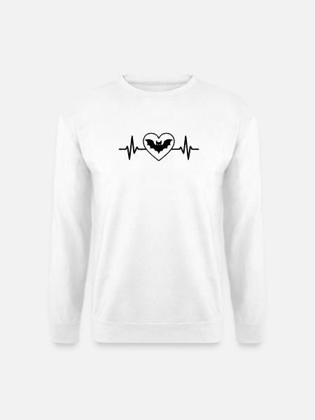 Bat Halloween Heart - Unisex Sweatshirt - white