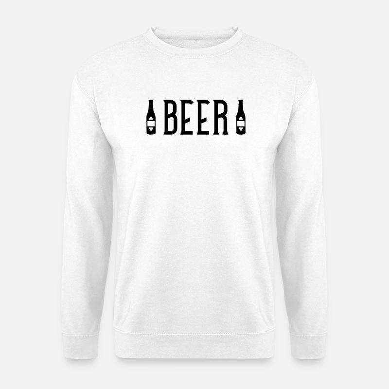 Bier Bierflasche - Unisex Pullover - Weiß