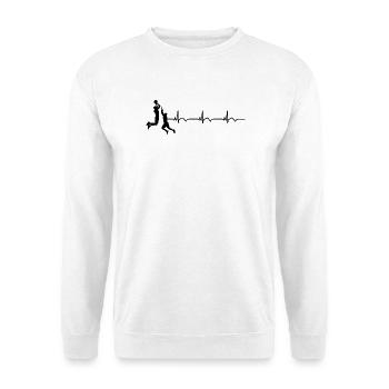 Basketball Basketball Player ECG Heartbeat - Unisex Sweatshirt - white - Front