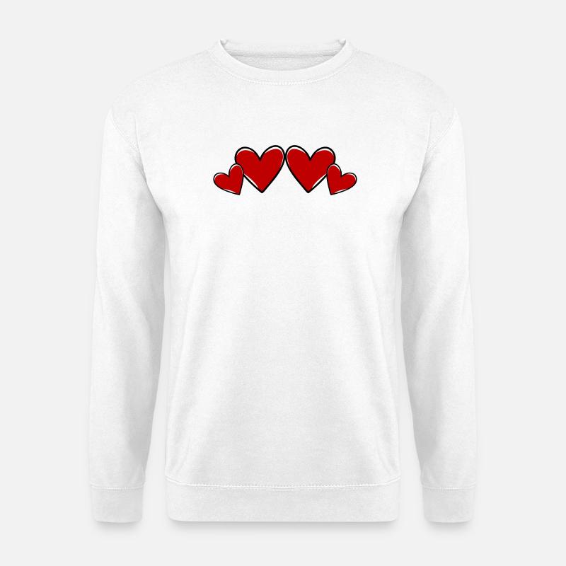 Herzen Symbol Liebe - Unisex Pullover - Weiß