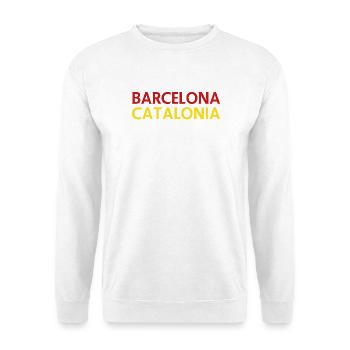 Barcelona – Katalonien Lyrisches Design - Unisex Pullover - Weiß - Vorne