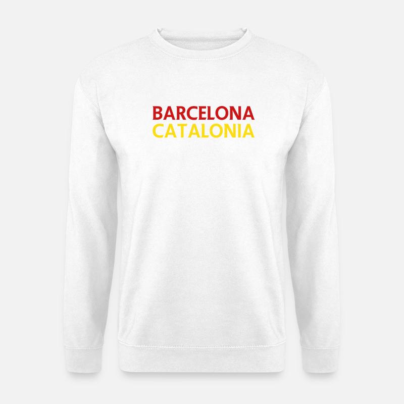 Barcelona – Katalonien Lyrisches Design - Unisex Pullover - Weiß