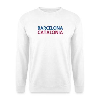 Barcelona – Katalonien Lyrisches Design - Unisex Pullover - Weiß - Vorne