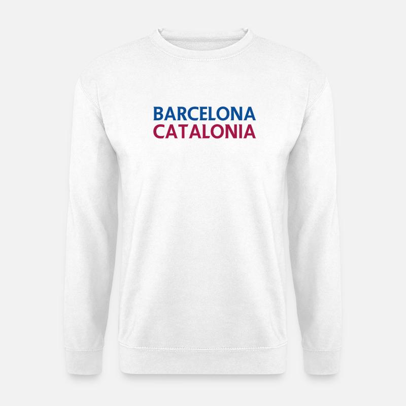 Barcelona – Katalonien Lyrisches Design - Unisex Pullover - Weiß
