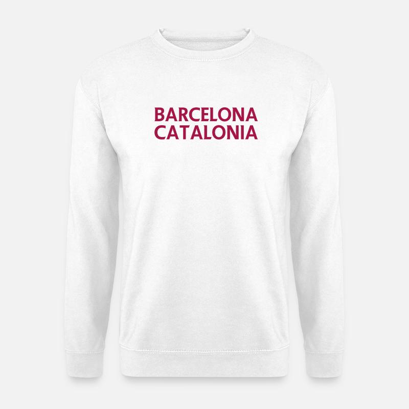 Barcelona – Katalonien Lyrisches Design - Unisex Pullover - Weiß