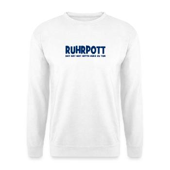Ruhrpott - Dat hat wat mittn Herz zu tun - Zeche - Unisex Sweatshirt - white - Front