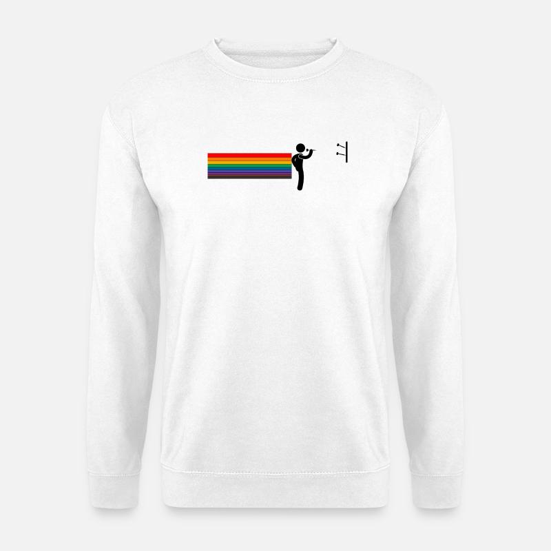 Rainbow Darter – Throw with Pride - Unisex Sweatshirt - white