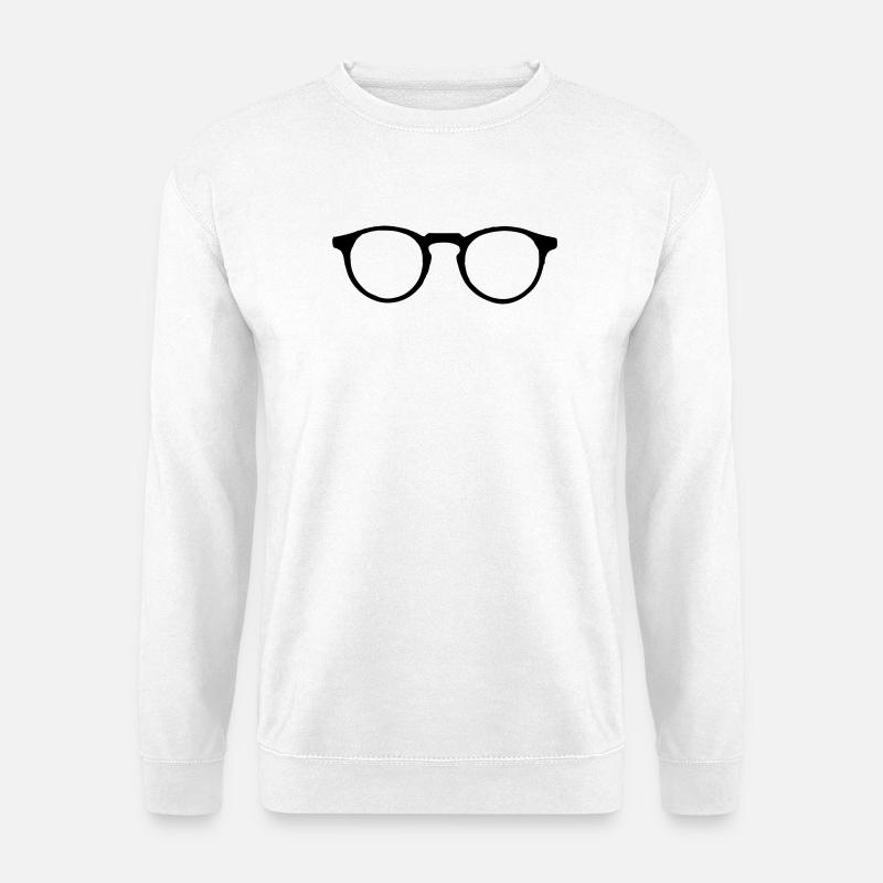 Brille - Unisex Pullover - Weiß