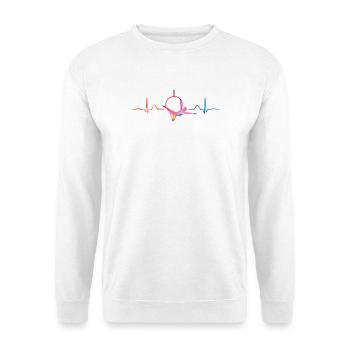 Aerialist Heartbeat Aerial Ring Lyra Air Ring - Unisex Sweatshirt - white - Front