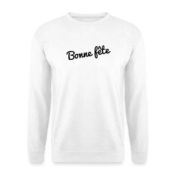 HERZLICHEN GLÜCKWUNSCH ZUM GEBURTSTAG. MUTTERTAG. VATERTAG. PARTEI - Unisex Pullover - Weiß - Vorne