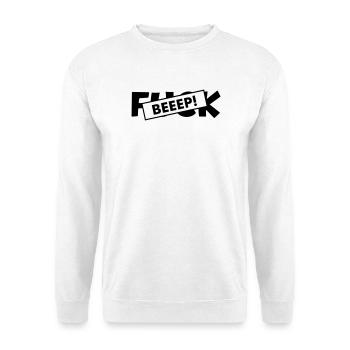 Censorship Beep Sound Fuck - Unisex Sweatshirt - white - Front